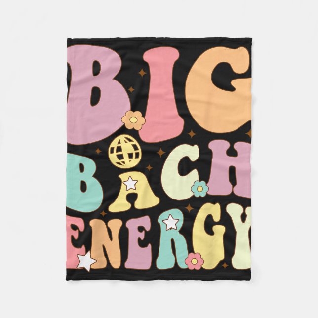Big Bach Energy Bride Bridesmaid Groovy Bacheloret Fleecefilt (Framsidan)