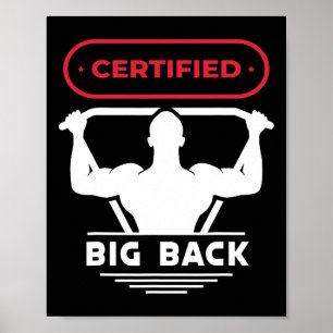 Big Back Auktoriserad Big Back Design Bodybuilding Poster