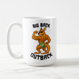 Big Back Outback – Funny Kangaroo Gym Workout, Kaffemugg