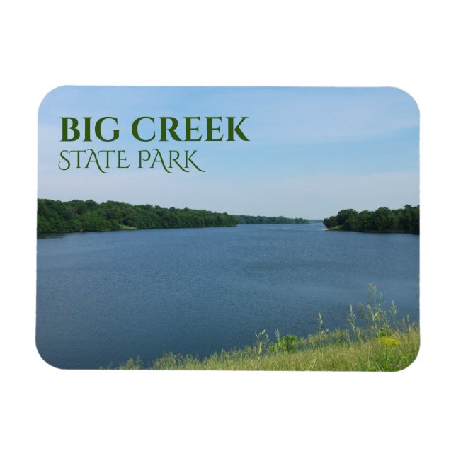 Big Bäck Sjö, Big Bäck State Park, Iowa Magnet (Horisontell)