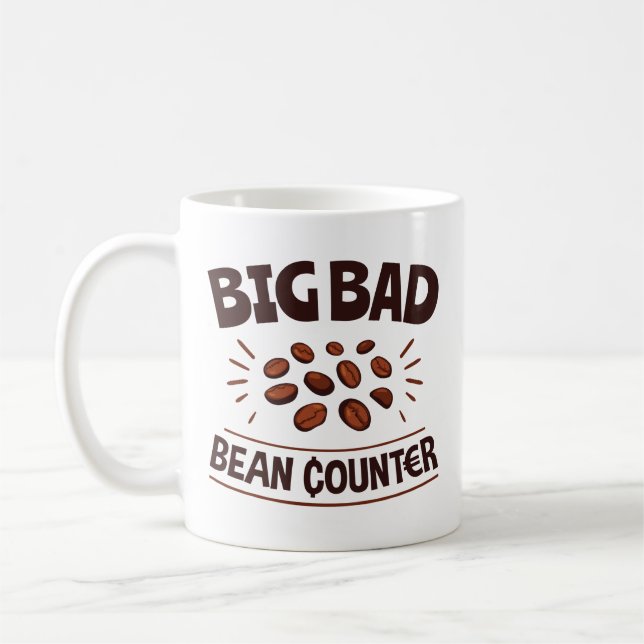 Big Bad Bean Counter Funny Accountant CPA Kaffemugg (Vänster)