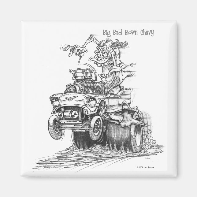 Big Bad Blown Chevy Magnet (Framsidan)