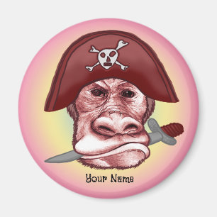 Big Bad Monkey Pirat Magnet