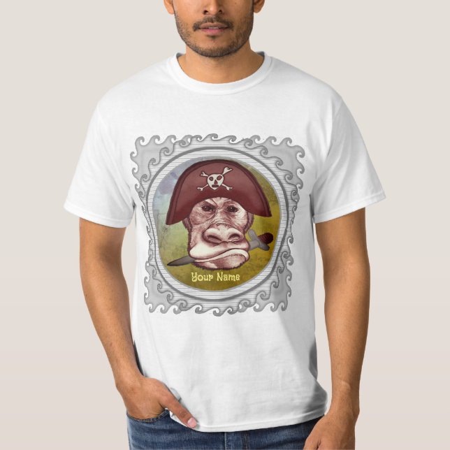 Big Bad Monkey Pirat T Shirt (Framsida)