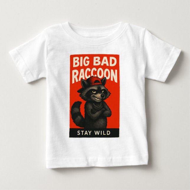Big Bad Raccoon – Funny Wild Animal T Shirt (Framsida)