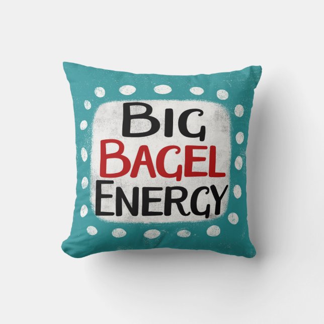 Big Bagel Energy Dekorativ kudde (Framsida)