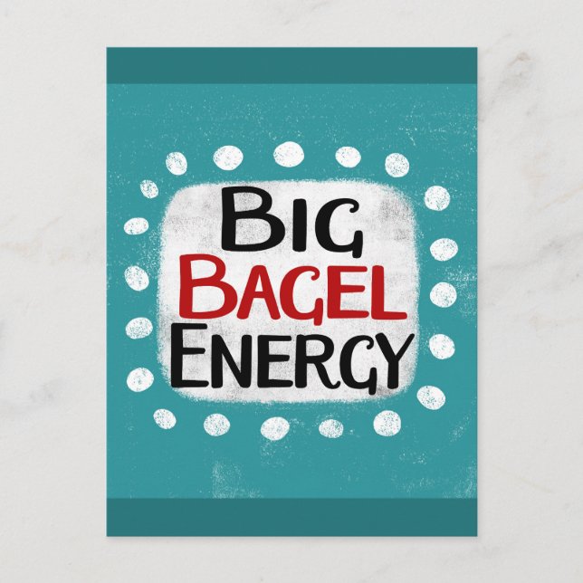 Big Bagel Energy-vykort Vykort (Framsida)