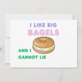 Big Bagels Funny Breakfast Shirt Inbjudningar