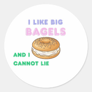 Big Bagels Funny Breakfast Shirt Runt Klistermärke