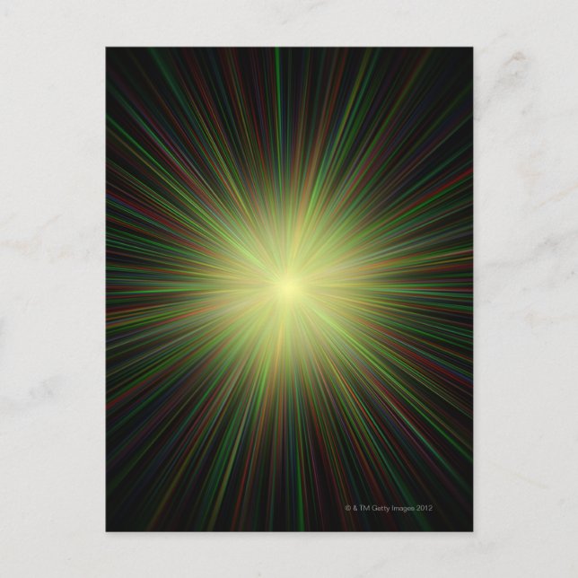 Big Bang, konceptuell datorgrafik. Vykort (Framsida)
