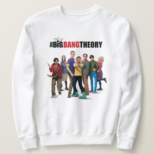 Big Bang-teoritecknen Lång Ärmad Tröja (Design framsida)
