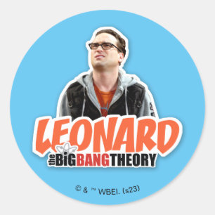 Big Bang Teory   Leonard Runt Klistermärke