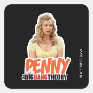 Big Bang Teory Penny Fyrkantigt Klistermärke