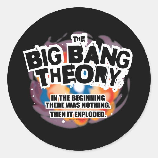 Big Bang Teory Runt Klistermärke (Framsida)