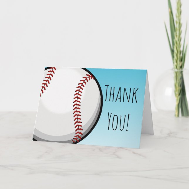 Big Baseball Anpassningsbar Tack Kort (Framsida)