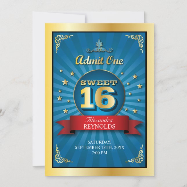 Big Bash Sweet 16-inbjudan Inbjudningar (Framsida)