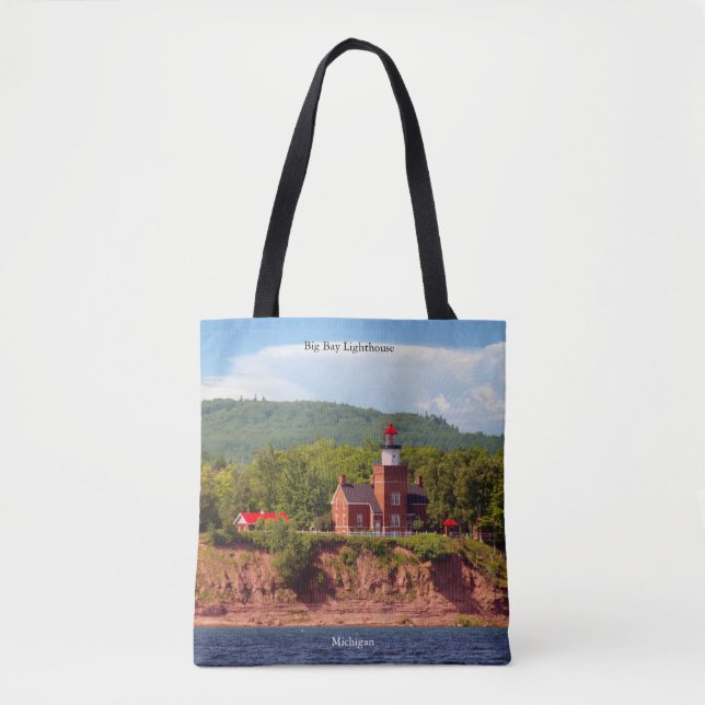 Big Bay-fyr från vatten över väskan Tygkasse (Framsida)