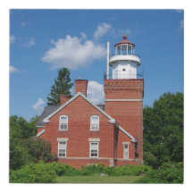 Big Bay Lighthouse-faux-utskrift