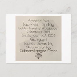 Big Bay Madeline Island Words Postcard Vykort