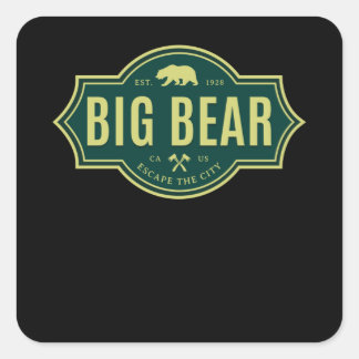 Big Bear California Fyrkantigt Klistermärke