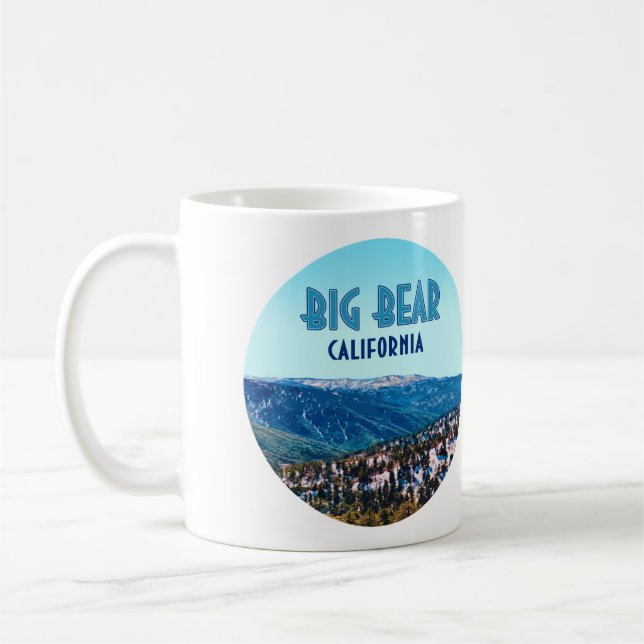 Big Bear California Mountains Vintage Kaffemugg (Vänster)