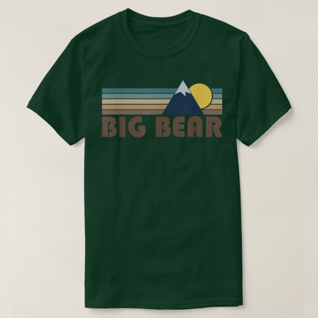 Big Bear California Retro Mountain T Shirt (Design framsida)