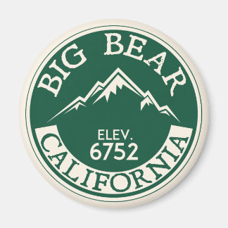 Big Bear California Ski Skiing Sjö Magnet