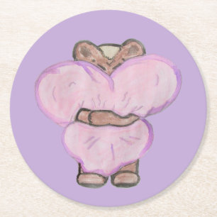 Big Bear Hug. Underlägg Papper Rund
