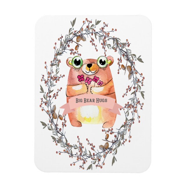 Big Bear Hugs Magnet (Vertikal)