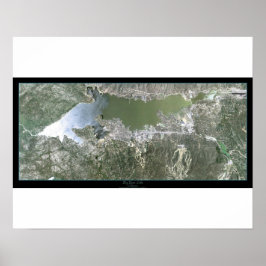 Big Bear Lake, California satellit affisch