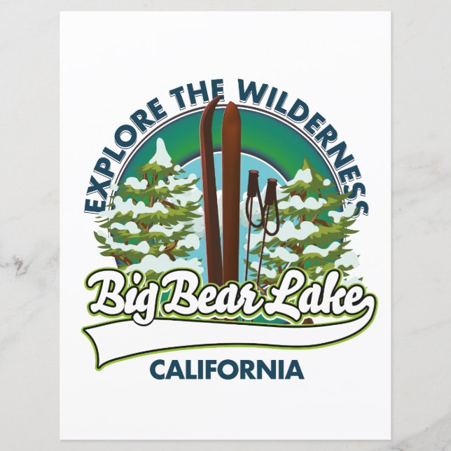 Big Bear Lake California skid logotyp (Framsida)