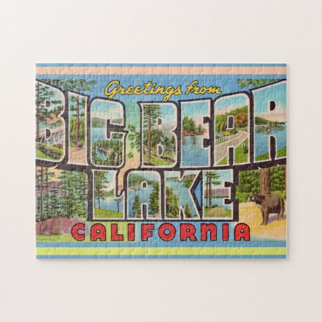 Big Bear Lake Kalifornien 11x14 Pussel (Horisontell)