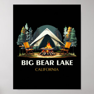 Big Bear Lake Kalifornien Souvenir Vandring Poster