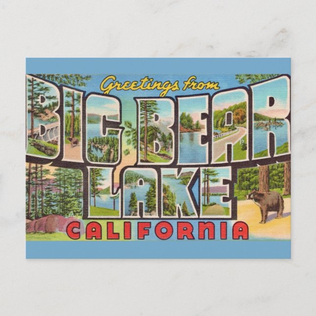 Big Bear Lake Kalifornien Vykort (Framsida)