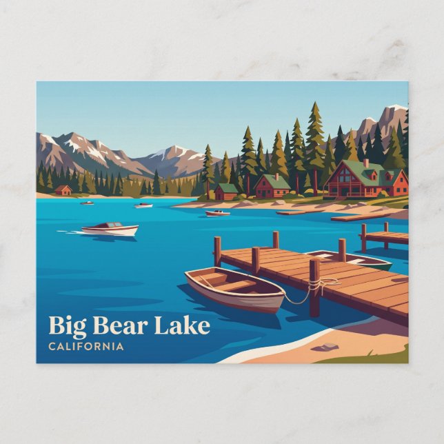 Big Bear Lake Kalifornien Vykort (Framsida)