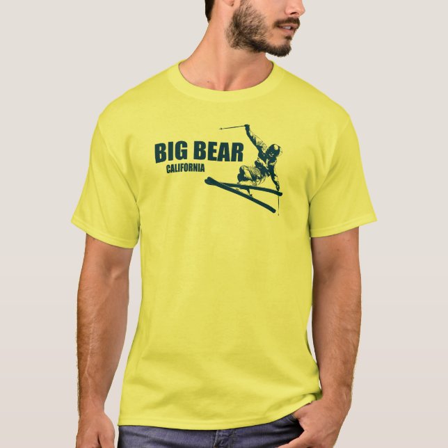 Big Bear Mountain Resort California Skier T Shirt (Framsida)