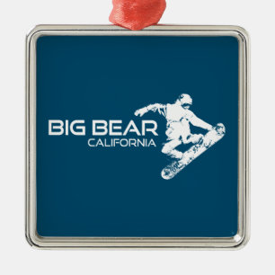Big Bear Mountain Resort California Snowboardare Julgransprydnad Metall