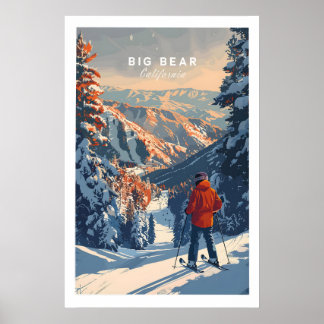 Big Bear Resebilagaffiche - Kalifornien 1 Poster