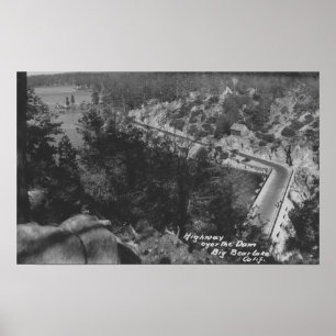 Big Bear sjö, CA-huvudväg ovanför fördämninge Poster