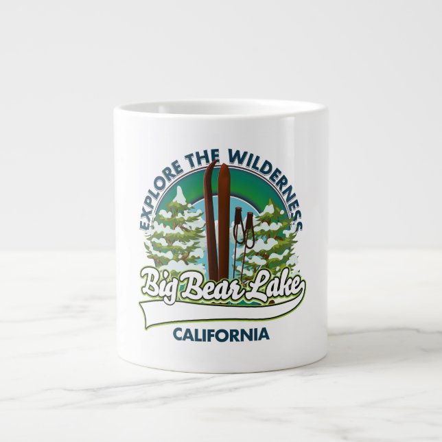 Big Bear Sjö California logotyp Jumbo Mugg (Framsidan)