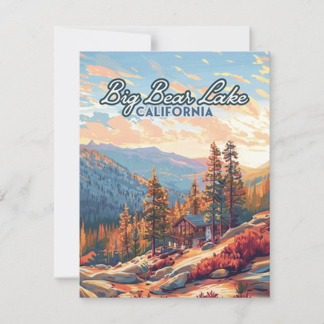 Big Bear Sjö California San Bernardino Card (Framsida)