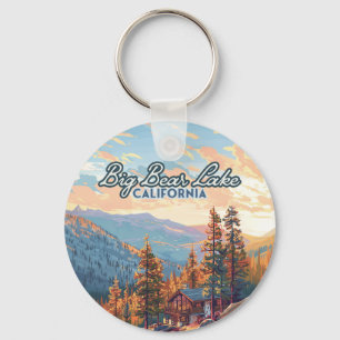 Big Bear Sjö California San Bernardino Vintage Nyckelring