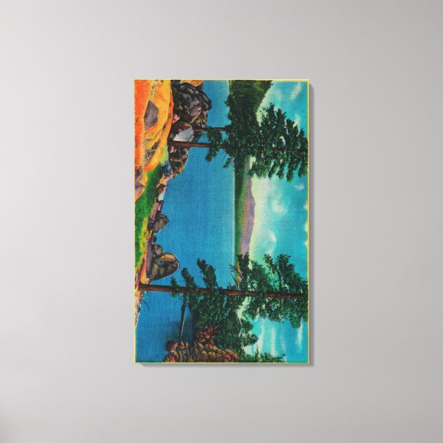 Big Bear Sjö från Västerns slut Canvastryck (Framsida)