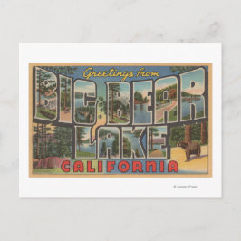 Big Bear Sjö, Kalifornien - Stora Brev Scenes Vykort