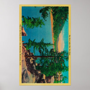Big Bear Sjö View on Rim o'World Drive Poster