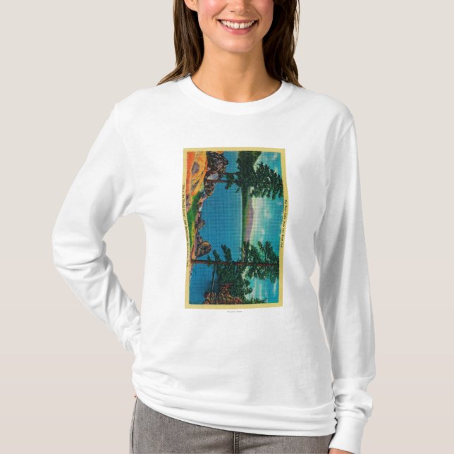 Big Bear sjön från väster avslutar Tee Shirt (Framsida)