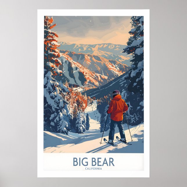 Big Bear skidtryck - California 1 Poster (Framsidan)