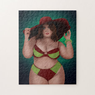 BIG BEAUTIFUL BATHBEAUTY BBW JIGSAW PUZZLE PUSSEL