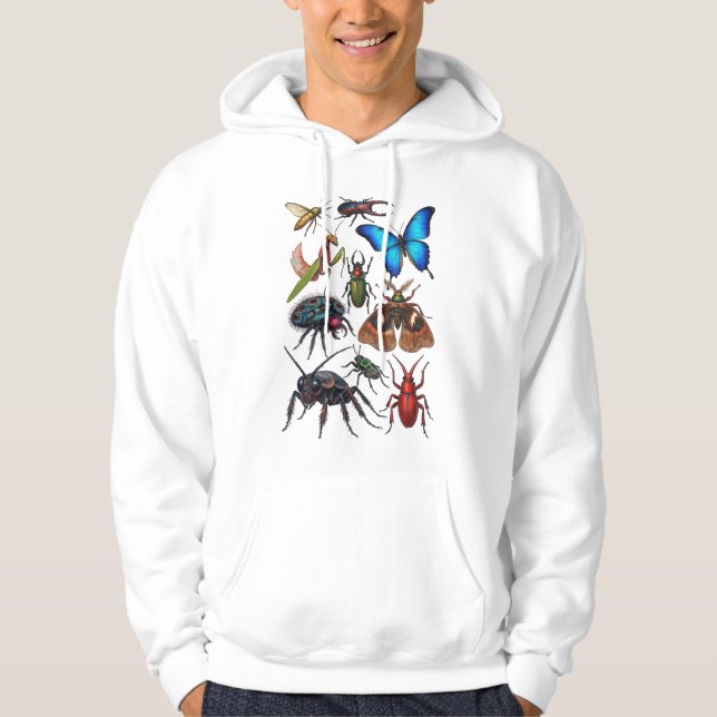 Big beautiful bugs insect art entomology science  hoodie (Framsida)