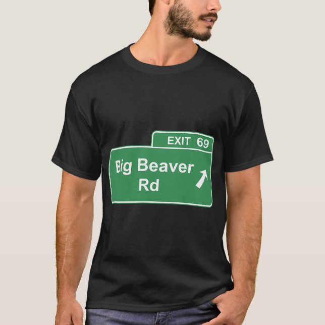 Big Beaver Exit 69-signaturdetalj T Shirt (Framsida)